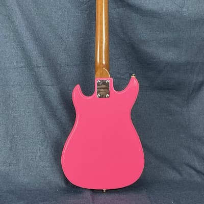 Killer 1970s Cort “Slammer” Mini-Electric Guitar in Nu-Glo Pink - MIJ (Teisco/Harmony H804) image 3
