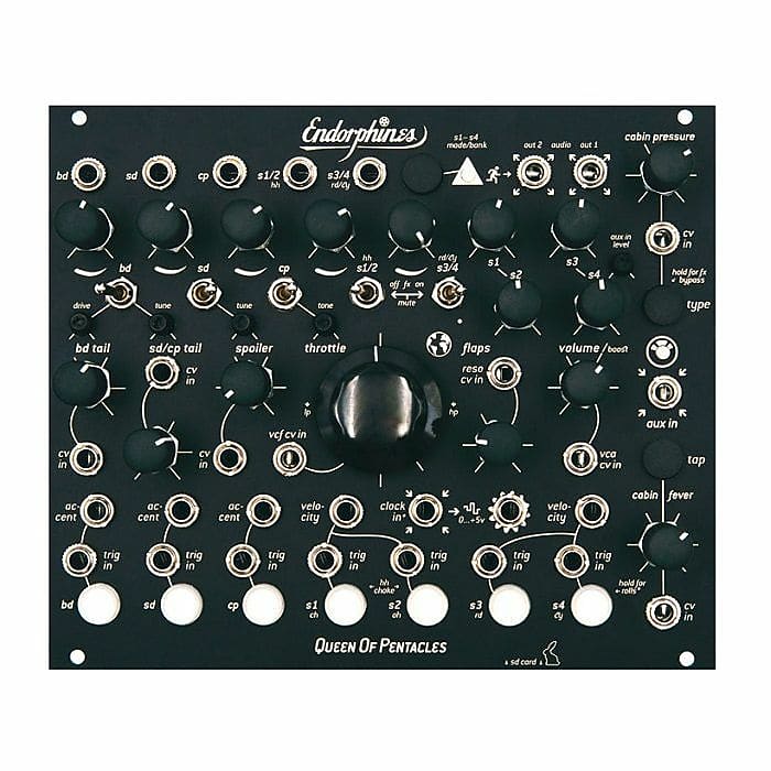 Endorphin.es Queen Of Pentacles 7 Voice Analogue Drum & Percussive Syntheiser Module (black) image 1