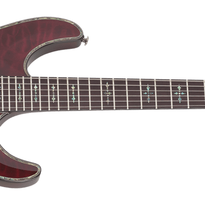Schecter Hellraiser C-1 Sustaniac Floyd Rose Electric Guitar, Black Cherry image 2