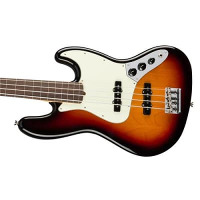 Fender American Professional Jazz Bass Fretless Guitar,  Slim C  Neck, Rosewood Fingerboard, Gloss Polyurethane, 3-Color Sunburst image 3