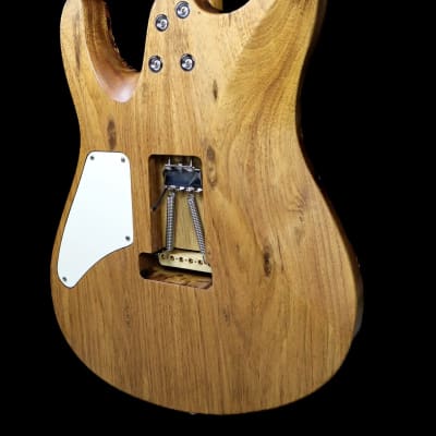 Canalli Spalted SS, MBit Custom Shop, Reclaimed / Exotic Woods, Stainless Steel Tremolo Bridge, Hand-wound Pickups, Brazilian, Superstar Style image 7