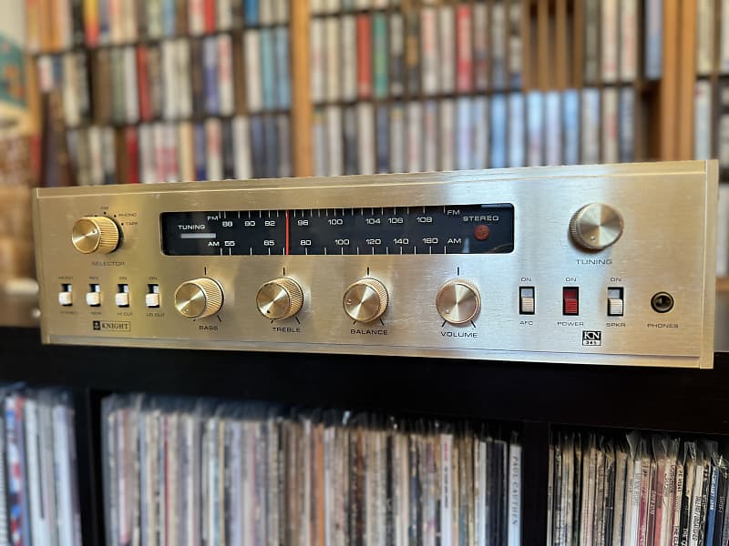Knight KN345 Stereo Tube Receiver 1960s - Gold  			