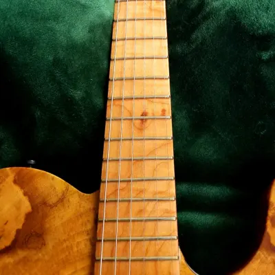 SJ Custom Guitars  Telecaster quilted mango top, one piece mahogany back, gotoh tuners, quantum pickups image 7