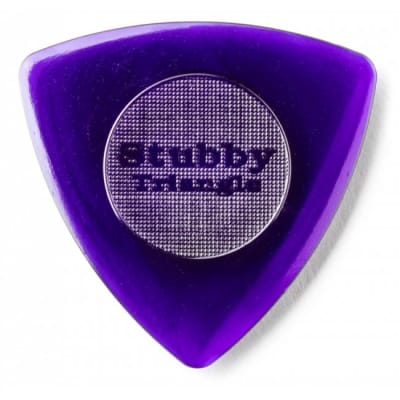 JIM DUNLOP 473 Tri Stubby Player 3,00mm Plektrum, dunkel-violett (Stück) for sale