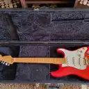 Fender American Deluxe Stratocaster 1998 Transparent Crimson Red Refreted With SS