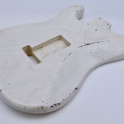 3lbs 12oz BloomDoom Nitro Lacquer Aged Relic White Blonde S-Style Vintage Custom Guitar Body image 13