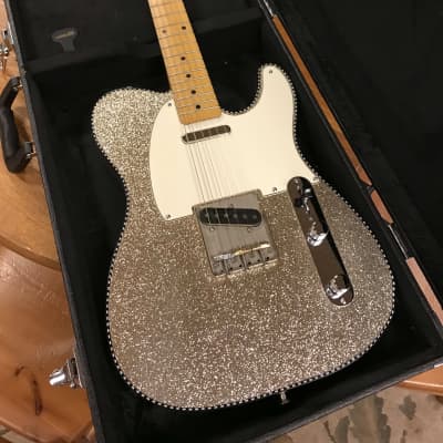 Crook T-Style Silver Sparkle with Matching Headstock Telecaster for sale