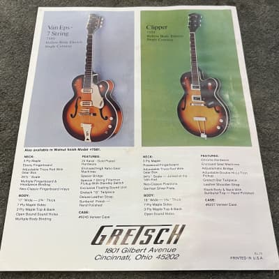 Gretsch Guitar Brochure 1970’s image 4