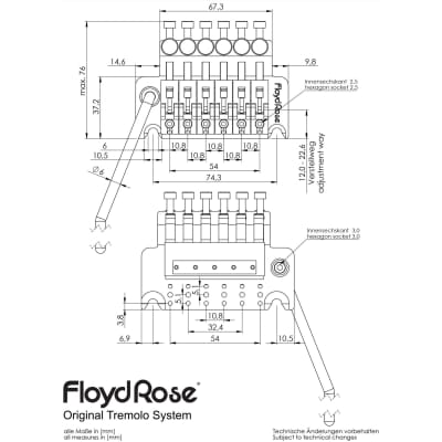 Floyd Rose FRT100R3 Original Series Tremolo System with R3 Nut, Chrome image 4