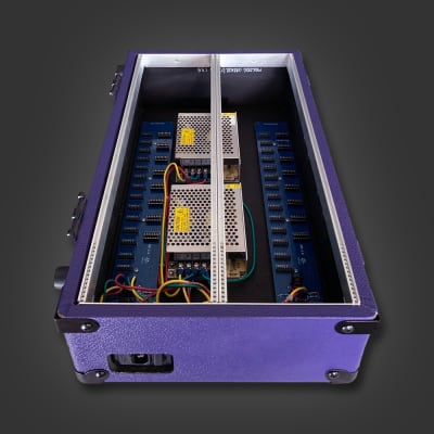 Monorocket 6U 90HP powered Eurorack case in purple Tolex image 3