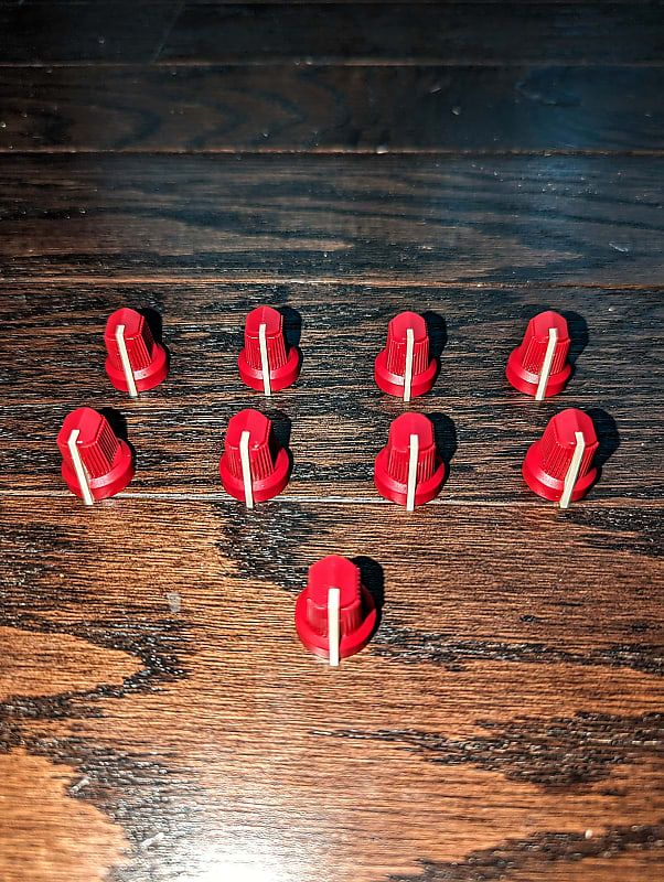 Vintage Fender Red Pointer Knobs 19921994 Red Reverb