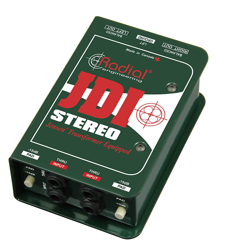 Radial Engineering JDI Stereo Passive DI Box for Acoustic Guitar Bass Keyboards image 1