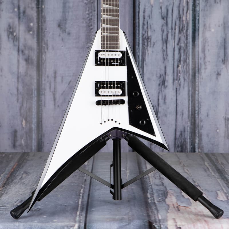 Jackson JS32T Rhoads Electric Guitar White with Black Bevels V