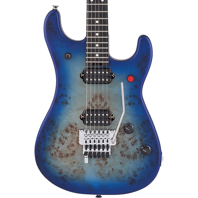 EVH 5150 Series Deluxe Poplar Burl Guitar - Aqua Burst image 1