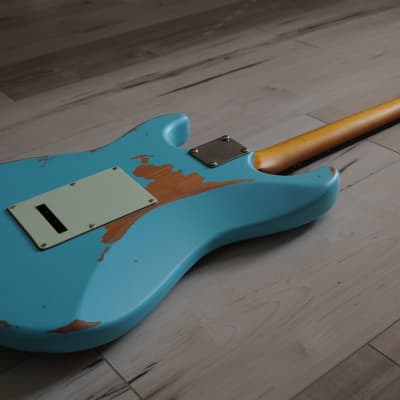AIO HRS Relic Stratocaster - Sonic Blue image 14