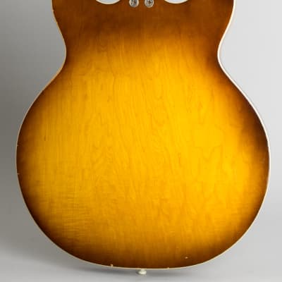 Harmony  H-75 Thinline Hollow Body Electric Guitar (1960), ser. #467H75, original two-tone hard shell case. image 4