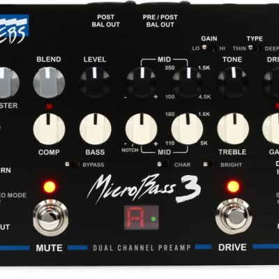 EBS EBS-MB3 MicroBass 3 2-channel Preamp for sale