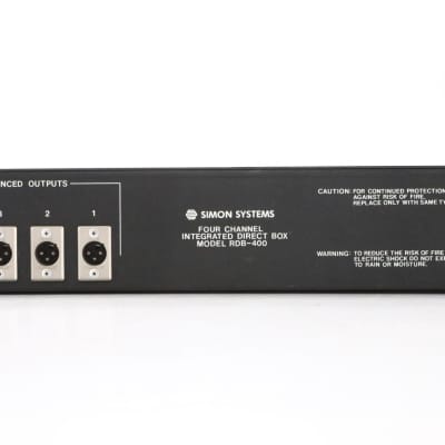 Simon Systems RDB-400 4-Channel Integrated Direct Box w/ XLR Snake Cable  #47966 | Reverb