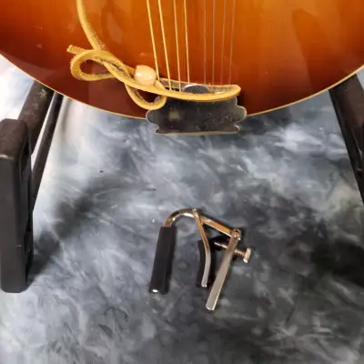 1972 Harmony Batwing Mandolin  Pro Setup New Strings Original Case Strap Capo image 3