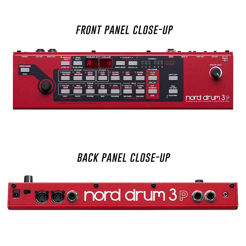 Nord Drum 3P 6-Channel Modeling Percussion Synthesizer w/ Free Carry Bag.  Buy @ CA's #1 Dealer