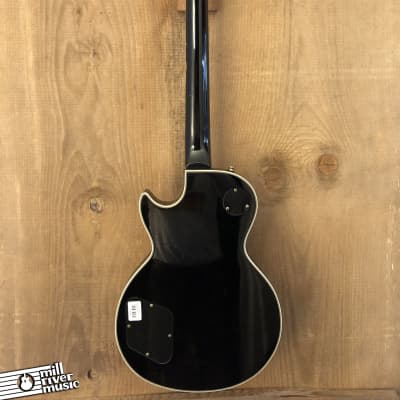 Burny Les Paul Custom Copy Vintage Sinclecut Electric Guitar Black image 4