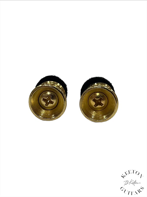 Set of 2 Gold Strap Locks For Fender Stratocaster Telecaster Reverb