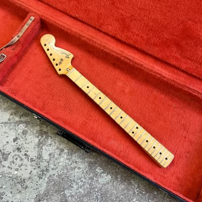 Fender Stratocaster guitar neck 1972 - Maple original vintage USA 3 bolt image 2