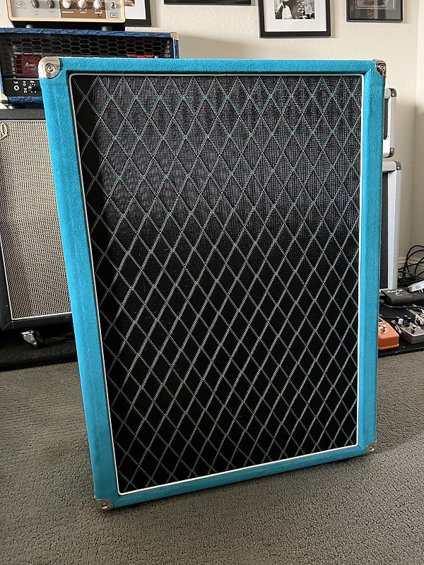 Amplified Nation VOX CLOTH! 2x12 Turquoise suede Reverb