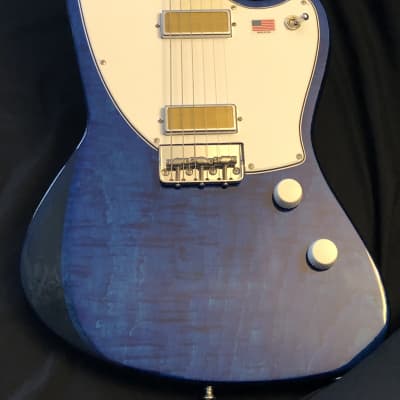 Harmony Silhouette  Flamed Maple Top Blue Translucent image 2
