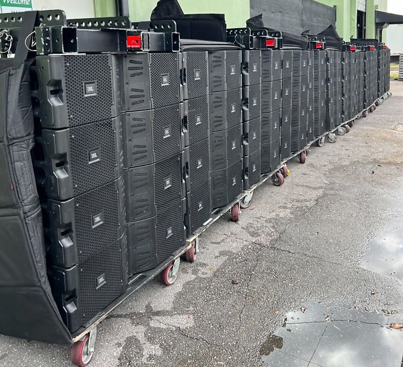 JBL VTX-V20 Line Array W/Carts/Cover (LOT OF 16 ) TRUEHEARTSOUND