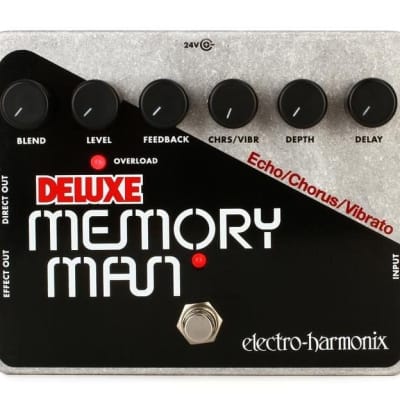 Electro Harmonix DELUXE MEMORY MAN 550mS Analog Delay/Chorus/Vibrato w/ Power Supply Pedal image 1