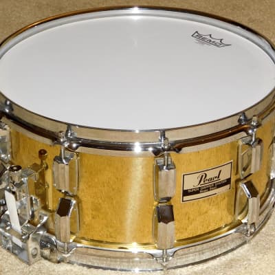 Pearl Snare Drum 6.5x14*B-714DX*GLX Brass Super Gripper*Vintage