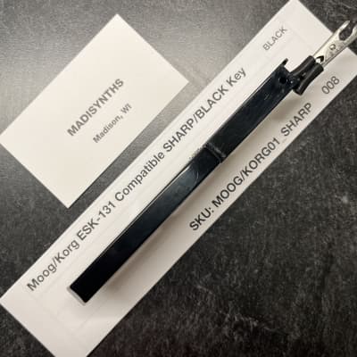 ORIGINAL Moog/Korg/Univox Replacement Black/Sharp Key (for Matsushita ESK-131 Keybeds) for Moog MG-1, Prodigy, Rogue, Opus 3, Korg Minikorg 700, Minikorg 700S, MS-10, MS-20, VC-10, Poly Ensemble P, Univox K1/K2, and more