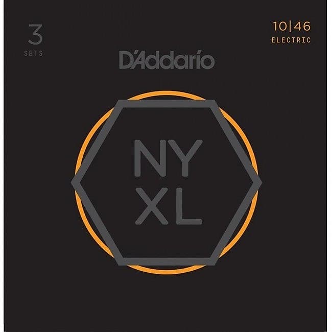 3 Pack of D'Addario NYXL1046 Electric Guitar Strings Nickel Wound 10-46 Regular Light image 1