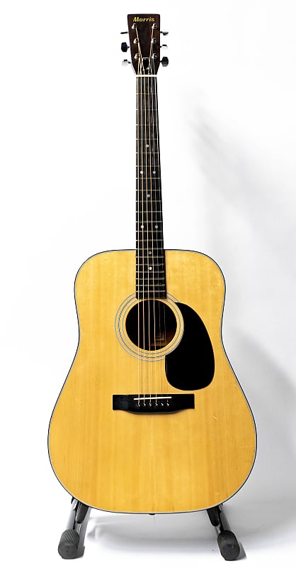 Vintage Morris W-15 Acoustic Guitar with Hardshell Case - Natural