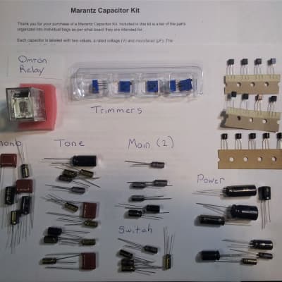 Marantz 1530 Restoration Kit. Caps, Trimmers, Transistors. Quality Parts at a Great Price! image 2
