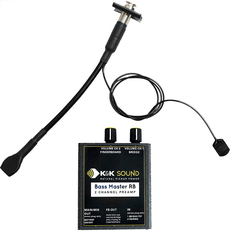 K&K Sound Bass Master RB Plus Rockabilly Upright Bass Pickup w/Preamp