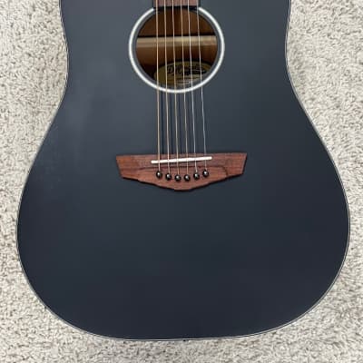 D'Angelico Premier Lexington CS Acoustic Electric Guitar, Matte Black Top image 3