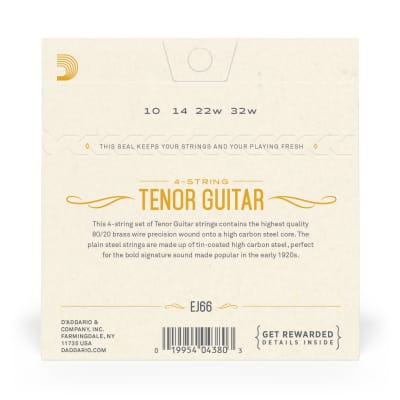 D'Addario Tenor Guitar Strings 5-Pack 4-String 10-32 Bronze image 3