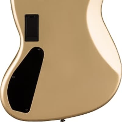 Squier Contemporary Active Jazz Bass HH, Roasted Maple Fingerboard, Black Pickguard, Shoreline Gold image 3