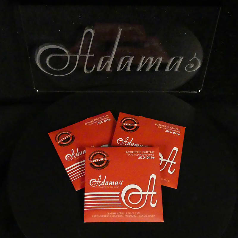 3 PACK Adamas Extra Light 10-47 6 String Acoustic Guitar | Reverb