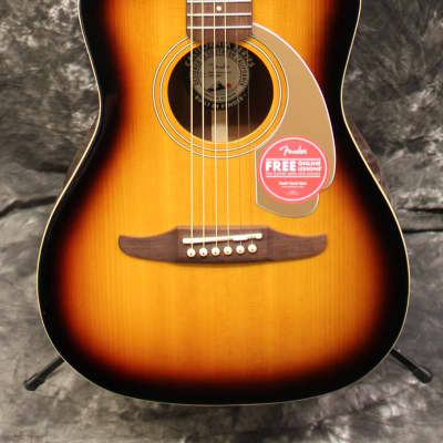 Fender Malibu Player Walnut Fingerboard Acoustic Electric Guitar Sunburst image 1