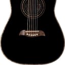 Oscar Schmidt 1/2 Size Student Acoustic Guitar, Select Spruce Top, Black, OGHSB