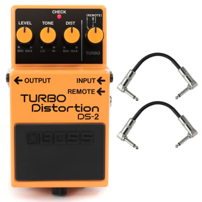 Boss DS-2 Turbo Distortion Guitar Effect Pedal Stompbox Footswitch +Patch Cables image 1
