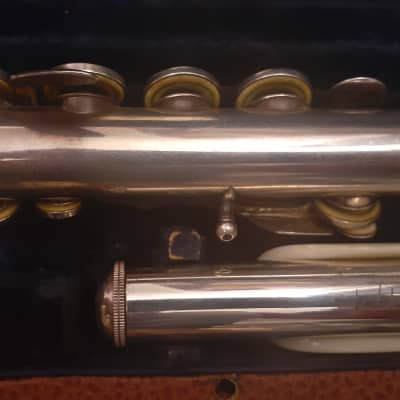Very RARE August Richard Hammig RECITAL Professional Handmade Solid Silver German C Flute Plated Reform Head Joint Wave Adler Wing Headjoint Split-E High G/A Trill Offset-G C#/D# Foot Rollers Markneukirchen Germany image 10