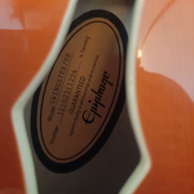Epiphone Emperor Swingster with Rosewood Fretboard 2014 - 2019 - Sunrise Orange image 2
