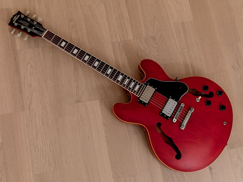 1979 Fernandes FSA-60 Vintage Semi-hollow 335-Style Guitar Cherry w/ Gibson  Burstbucker PAFs, Case