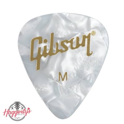 Gibson White Pearl Guitar Picks 12-Pack Medium image 1