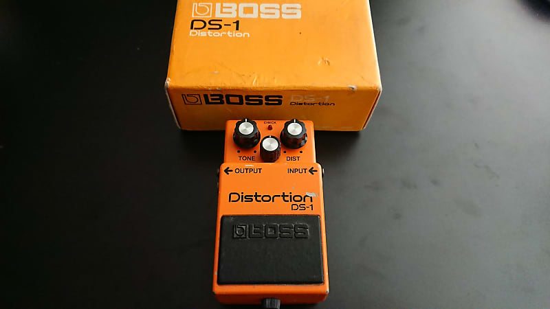 Boxed, 1983 Made in Japan - Boss DS-1 Distortion (Black Label) MIJ 1982 - 1988 - Orange image 1