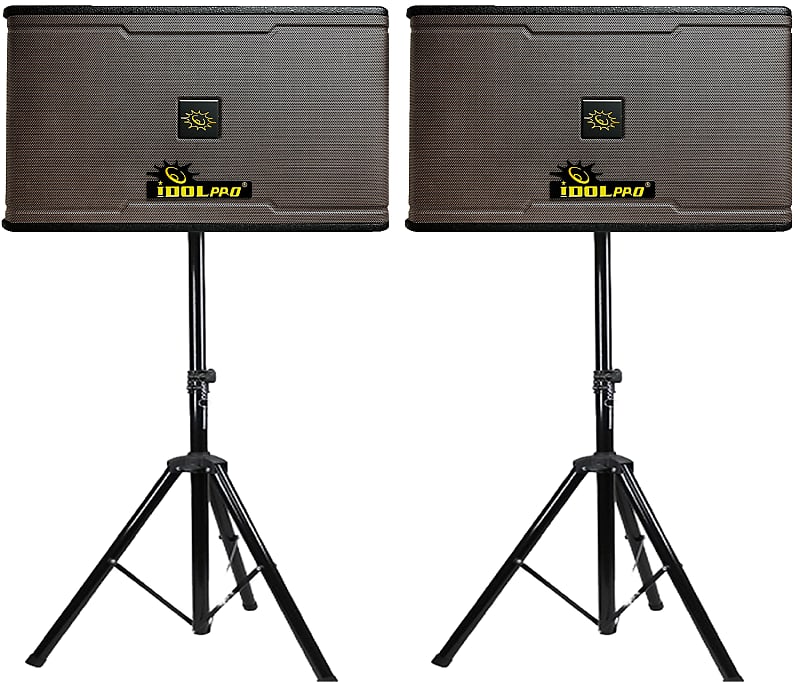 IDOLpro IPS-700 1200W 10" Woofer 3 Way High Power Professional Speakers With Stands Karaoke System image 1
